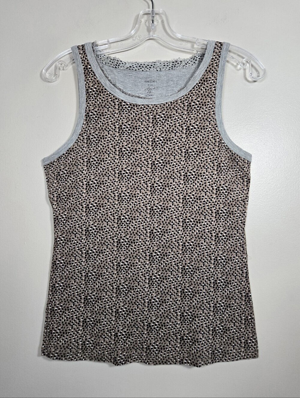 Marc Cain Tan/Grey/Black Printed Tank, Size N4/5 (8/10)* ~ EUC